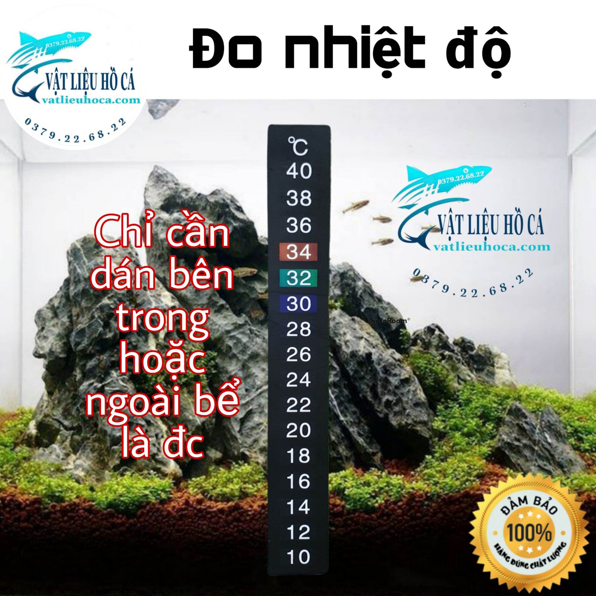miếng dán đo nhiệt độ bể cá thuỷ sinh