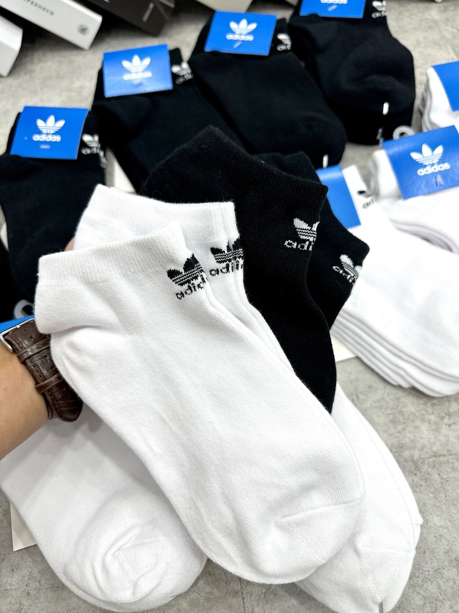 [3-5/8 Hoàn Tiền 25%]Sét 3 đôi tất Adidass Auth tuồn xịn full tem tag chuẩn hãng