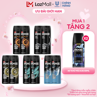 Combo 2 Xịt khử mùi Axe hương nước hoa dành cho nam 135ml body mist toàn thân