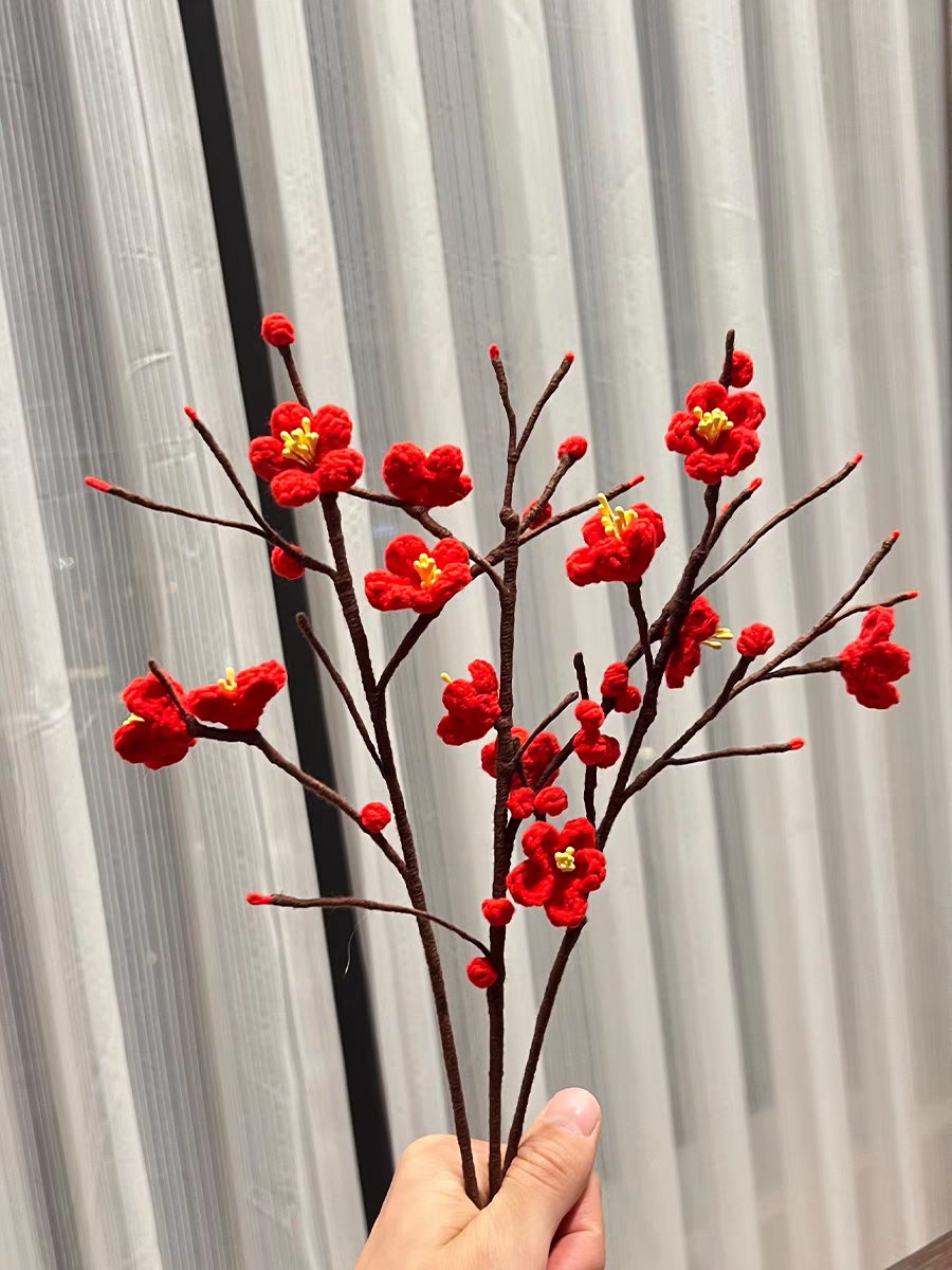 [HANDMADE] Cành đào DECOR ngày tết bằng len 🎆🎆