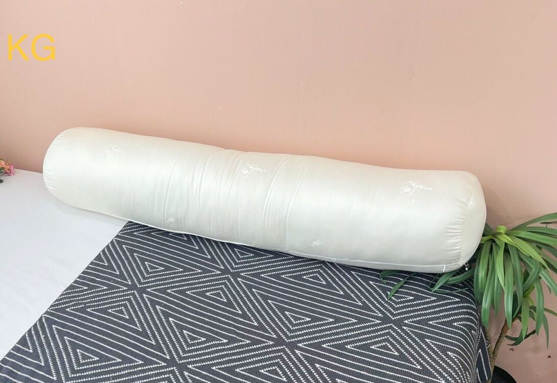 Ruột gối ôm tơ tằm- vải lụa tơ tằm với ruột bông 5D không lún xẹp kích thước 35x110cm
