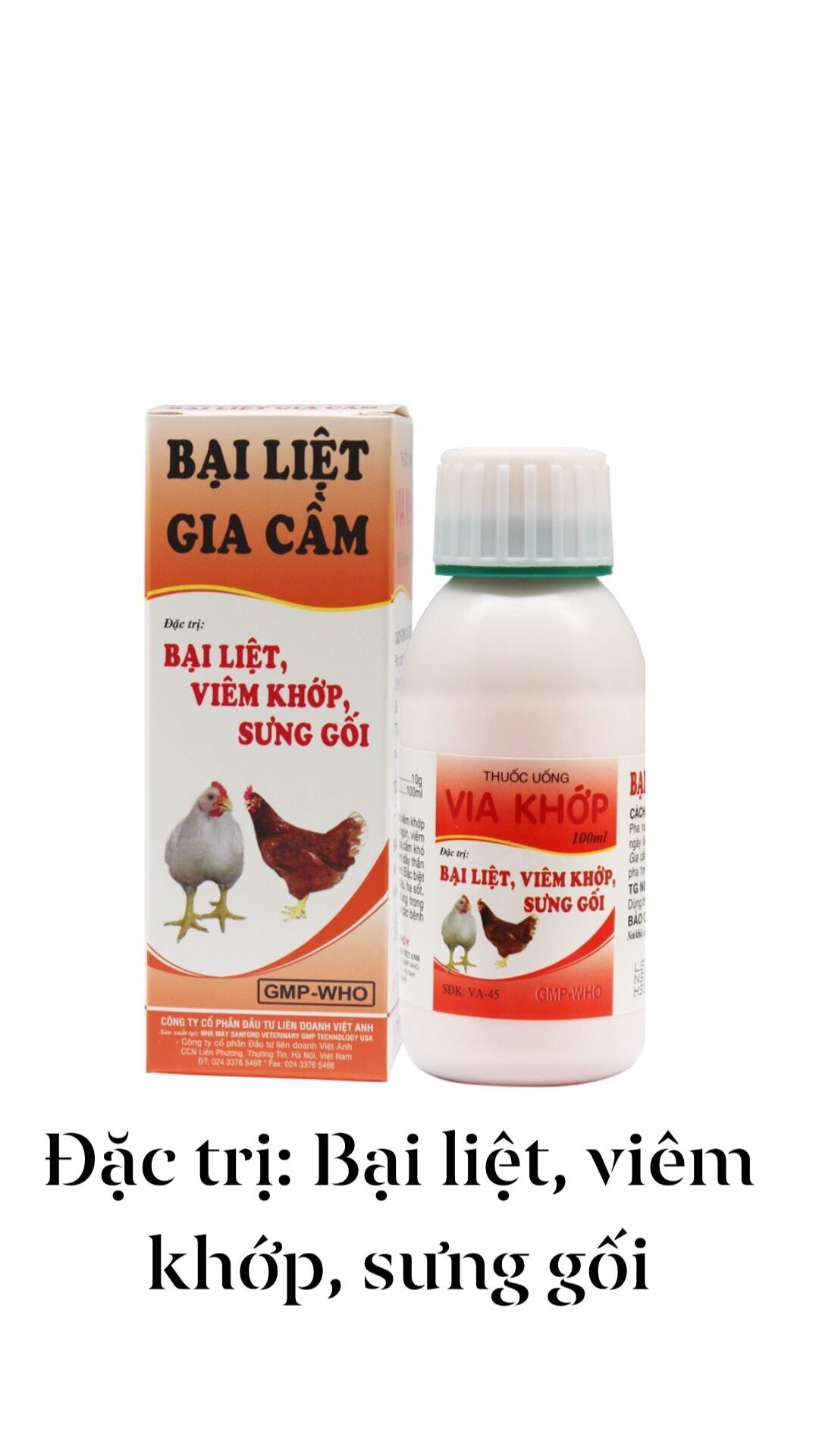 [THÚ Y] 1 lọ BẠI LIỆT GIA CẦM Đặc trị Bại liệt, viêm khớp, sưng gối dùng cho gà vịt