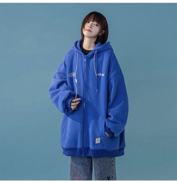Áo Khoác Nỉ Tim Chất Nỉ Hàn , Hothit , From Thụng Dáng Unisex