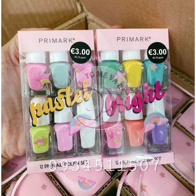 Set 12 sơn móng tay mini primark nail polish cho bé gái