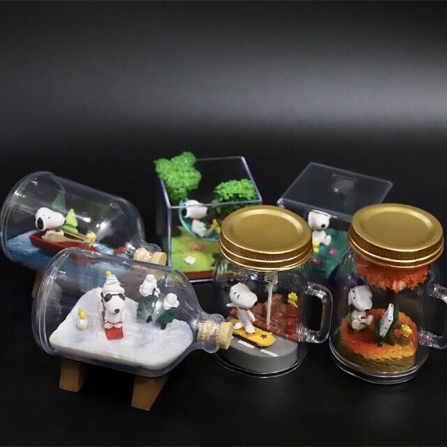 Bộ 6 Snoopy Terrarium On Vacation
