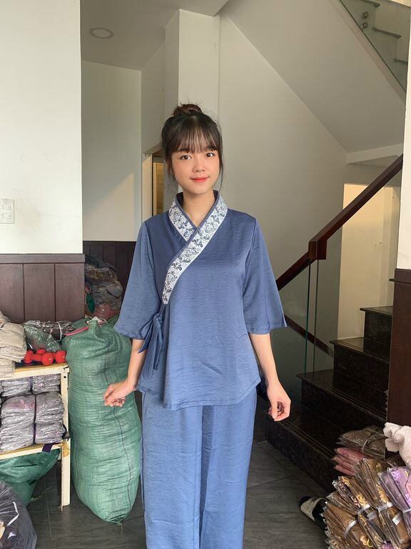 ĐỒ LAM ĐI CHÙA MẪU NỮ VẢI LỤA PHÁP LOẠI 1