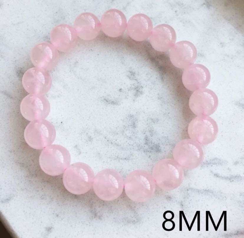[HCM]Vòng tay đá thạch anh hồng 8 10 12 14 li thiên nhiên
