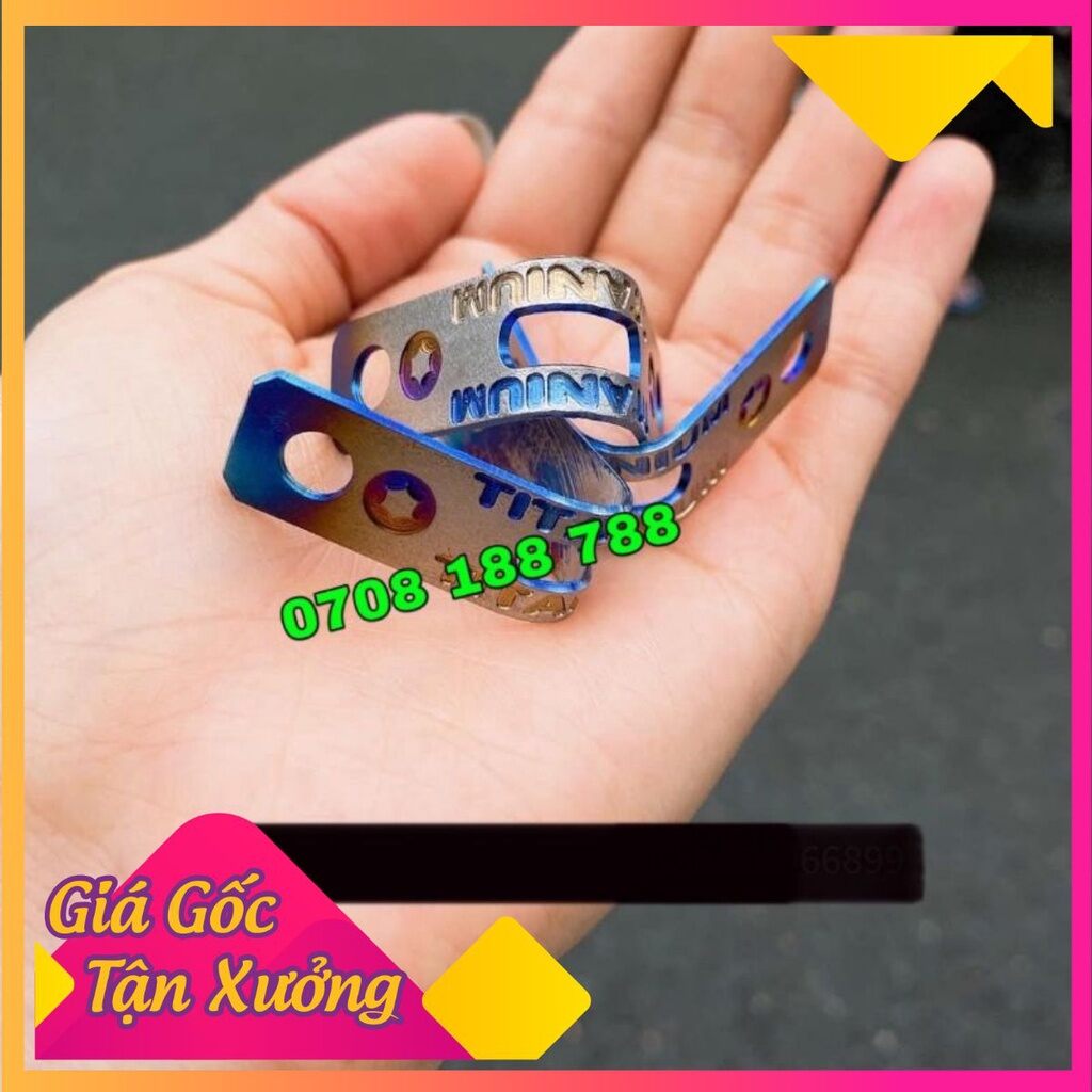 Pat kẹp dây dầu titan 7 màu gắn xe máy - kẹp dây dầu titan - phụ kiện xe máy