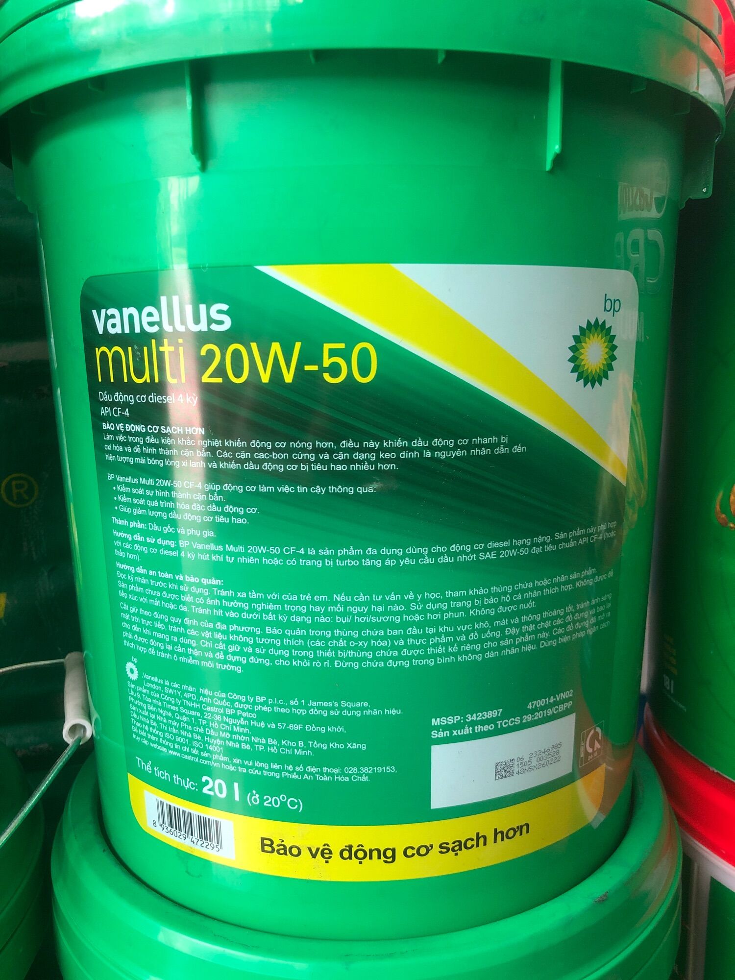 Nhớt BP Vaneluss Multi 20W-50 20L