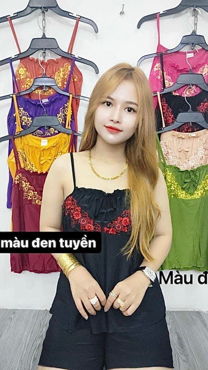 Bộ đùi thun lạnh 2 dây nhí cổ nhún