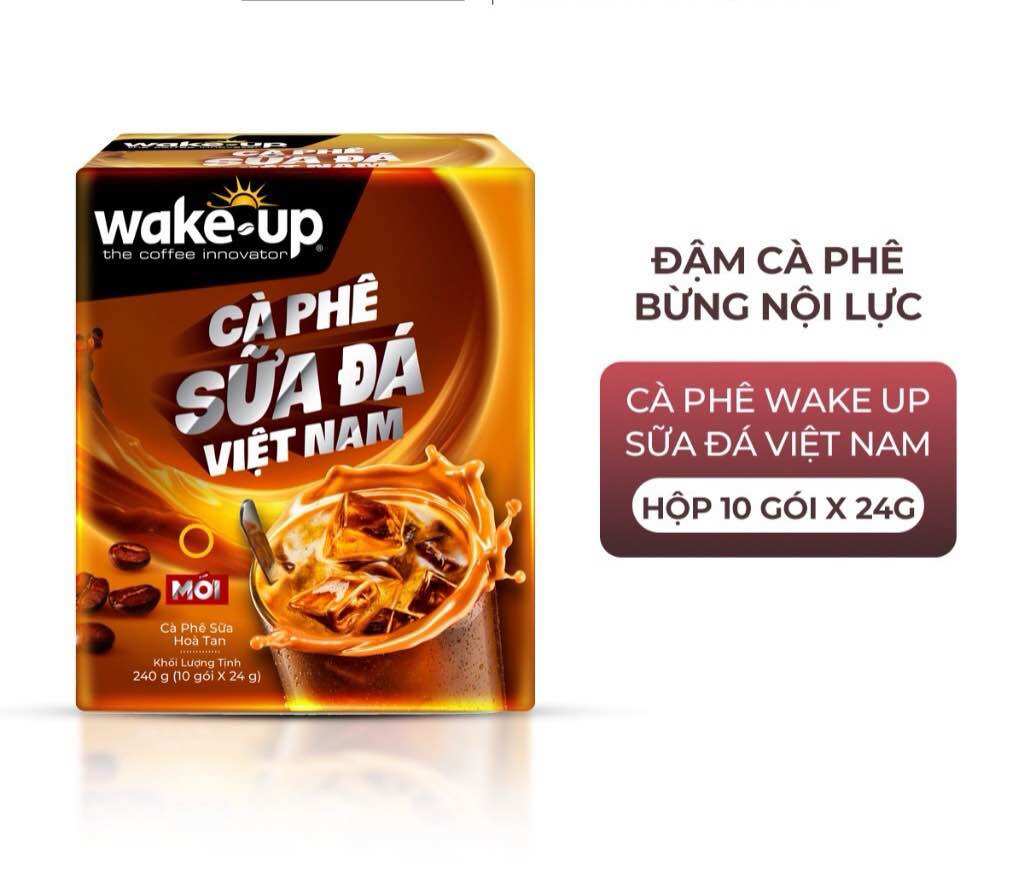 Cà phê hoà tan Wake Up cà phê sữa đá Việt Nam 240g/hộp giá rẻ