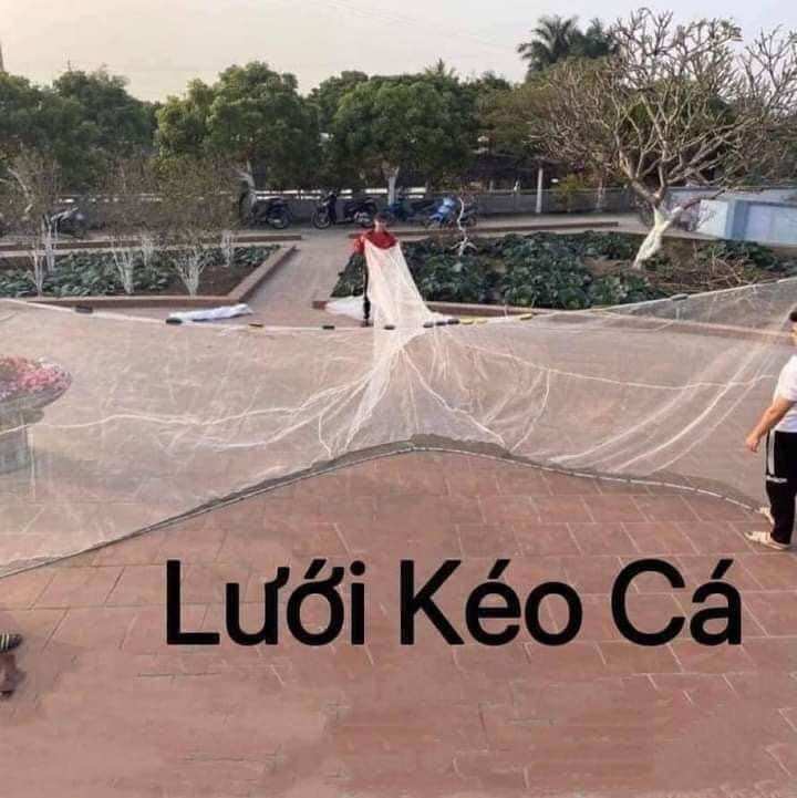 Lưới vét cá - lưới quét cá giá rẻ dài 10m cao 2m túi 3m
