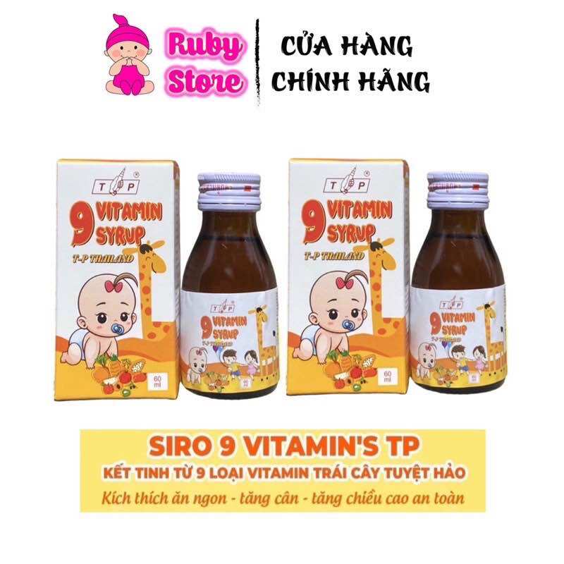 Combo 2 chai siro ăn ngon tăng cân cho bé TP Thái Lan chính hãng 60ml - Bé ăn khỏe ngủ ngon tăng cân tốt