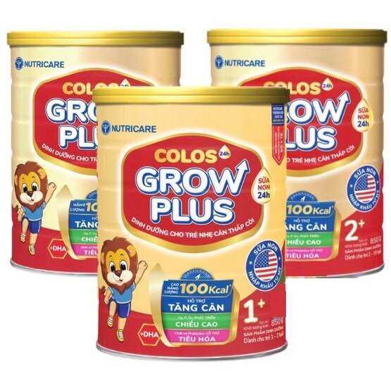 Sữa bột colos growplus đỏ sư tử lon 800g