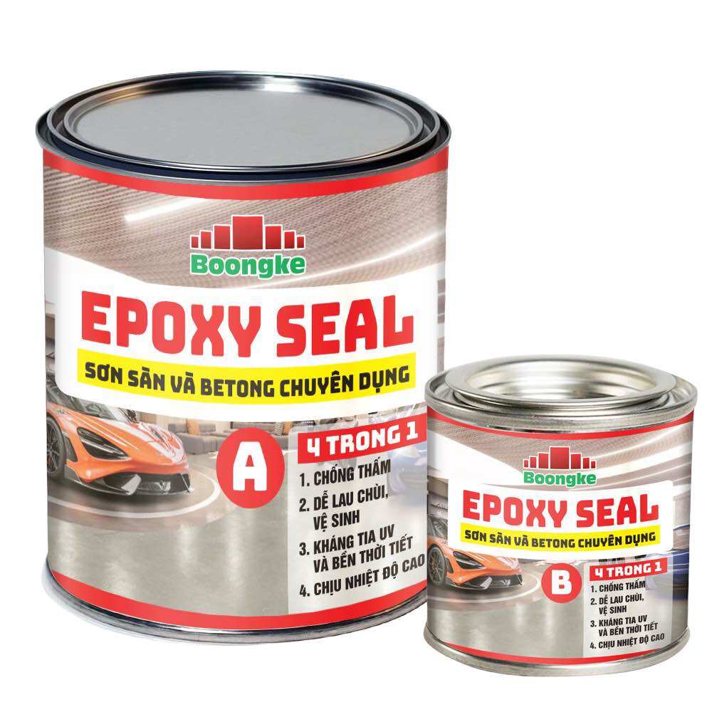 |Sản phẩm mới| Sơn sàn và nền bê tông chuyên dụng Epoxy Seal Bộ 4Kg