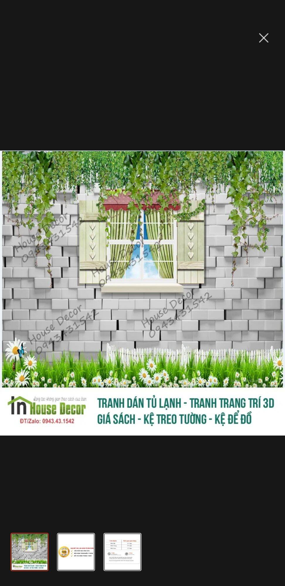Tranh dán tường 3D cửa sổ, Tranh Dán Tường 3d Phòng Khách, phòng ngủ hiện đại (kích thước theo yêu cầu) - CS13