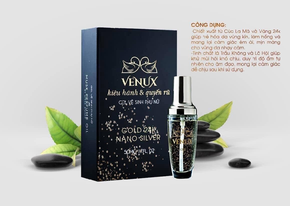Gel vệ sinh tinh chất vàng 24k - Venux