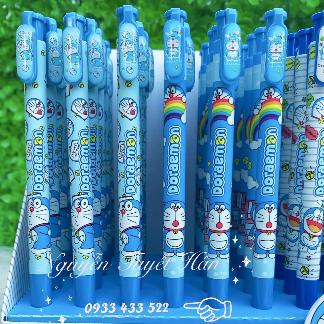 Bút viết bi mực xanh Doremon Doraemon