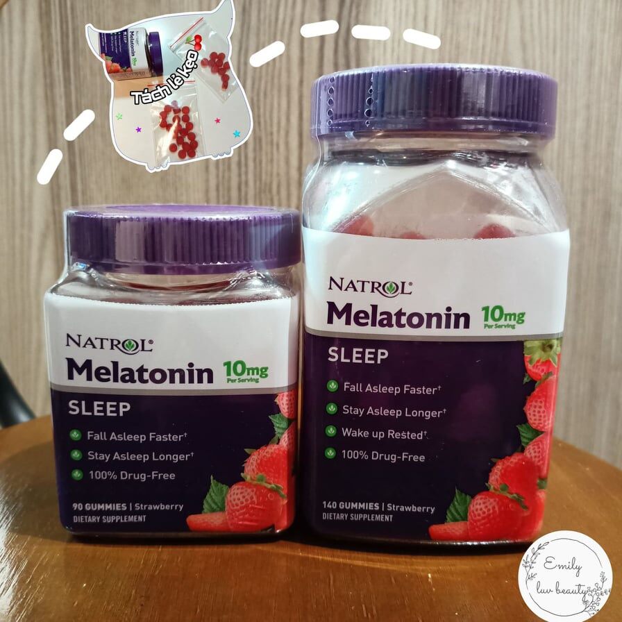 Kẹo dẻo ngủ ngon Natrol Melatonin 10mg [TÁCH LẺ]