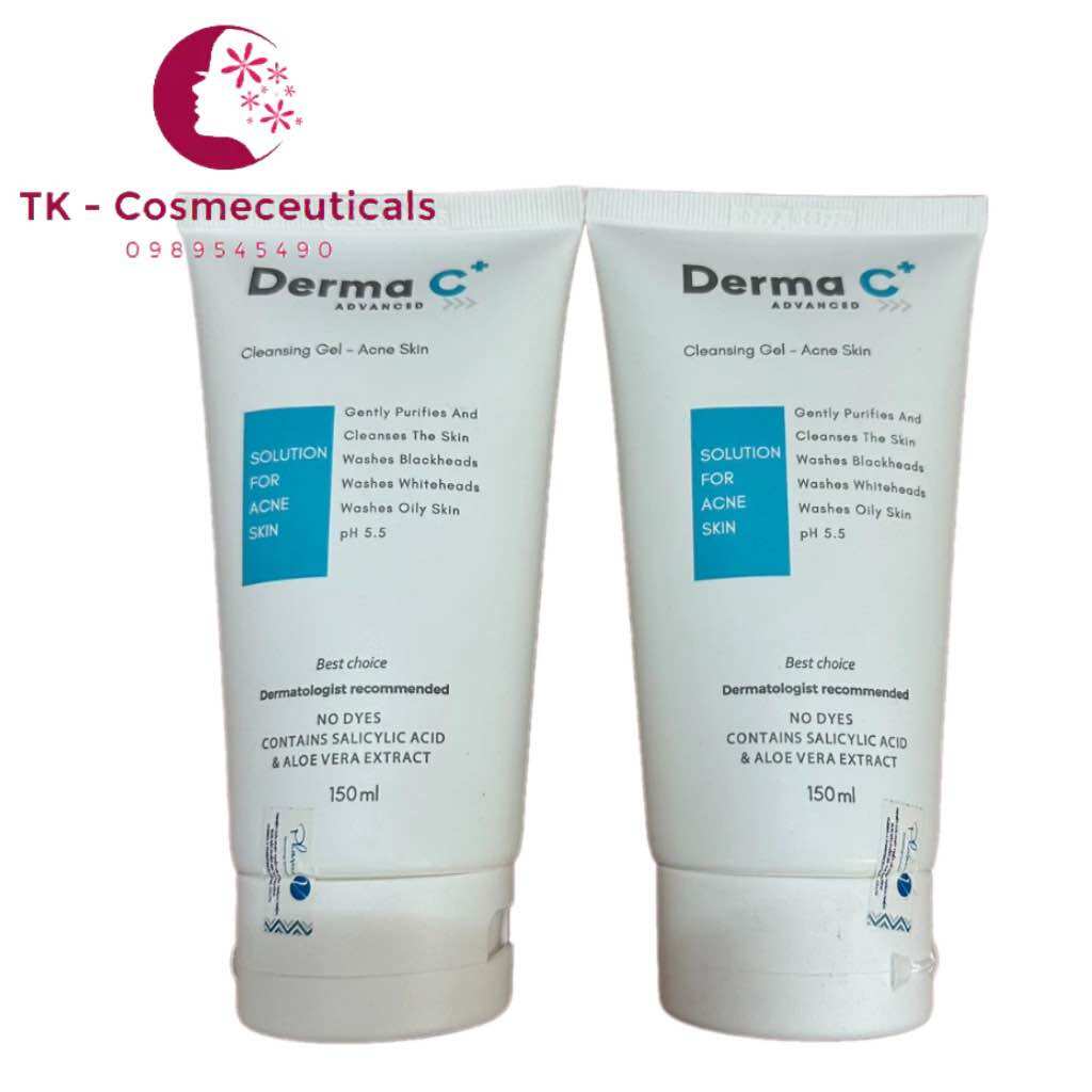 Sữa rửa mặt derma c + advanced dành cho da dầu mụn - 150ml