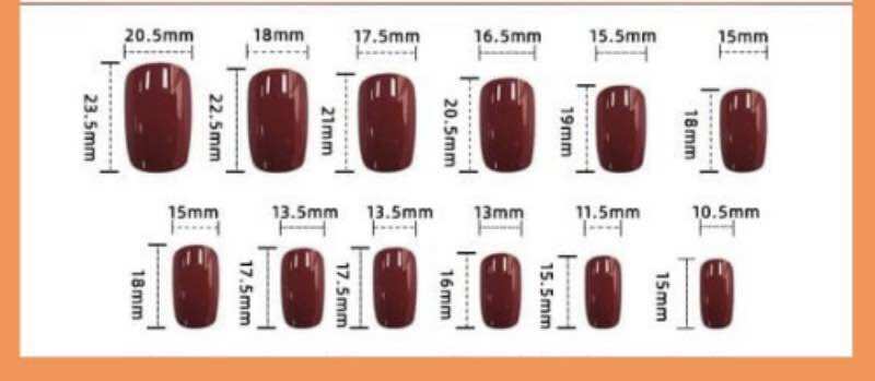Bộ 24 Móng Tay Giả Thiết Kế Đen Đính Đá SDTDE2