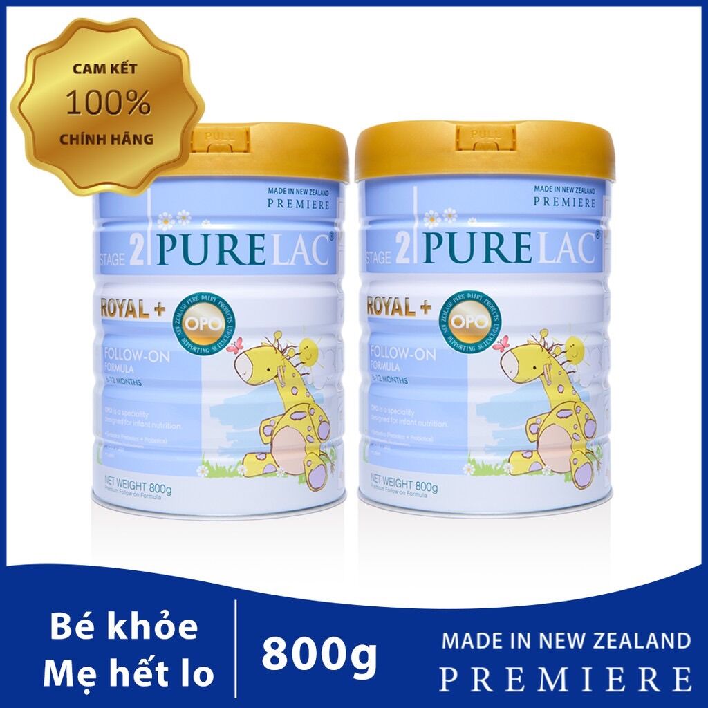 Combo 2 lon sữa purelac số 2 800g