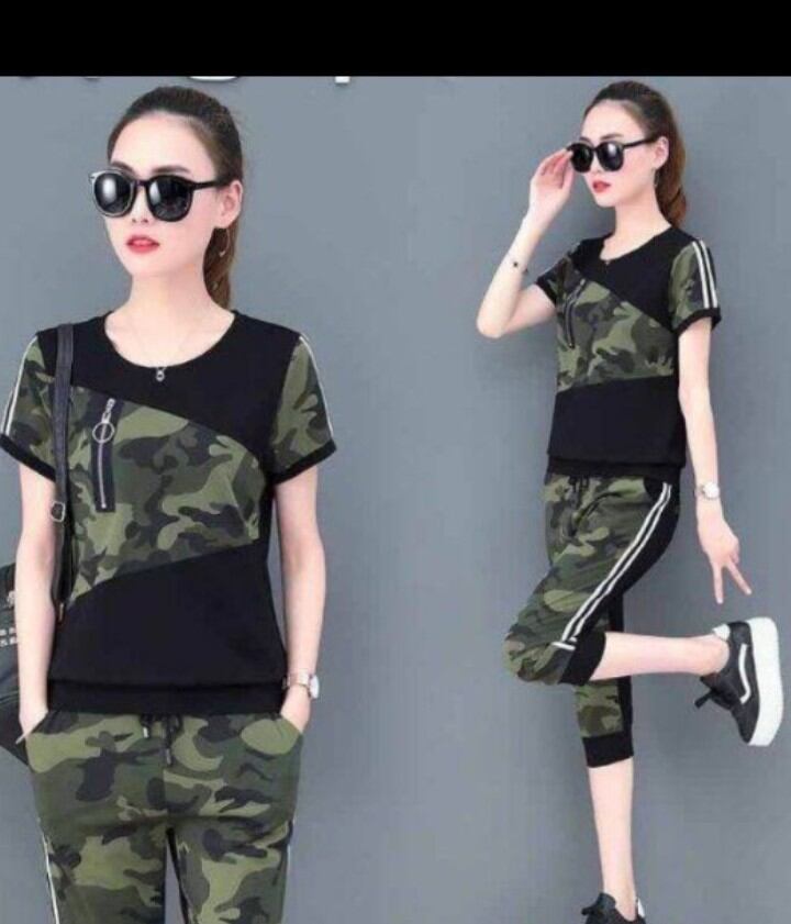 Đồ thể thao nữ phối lính cao cấp