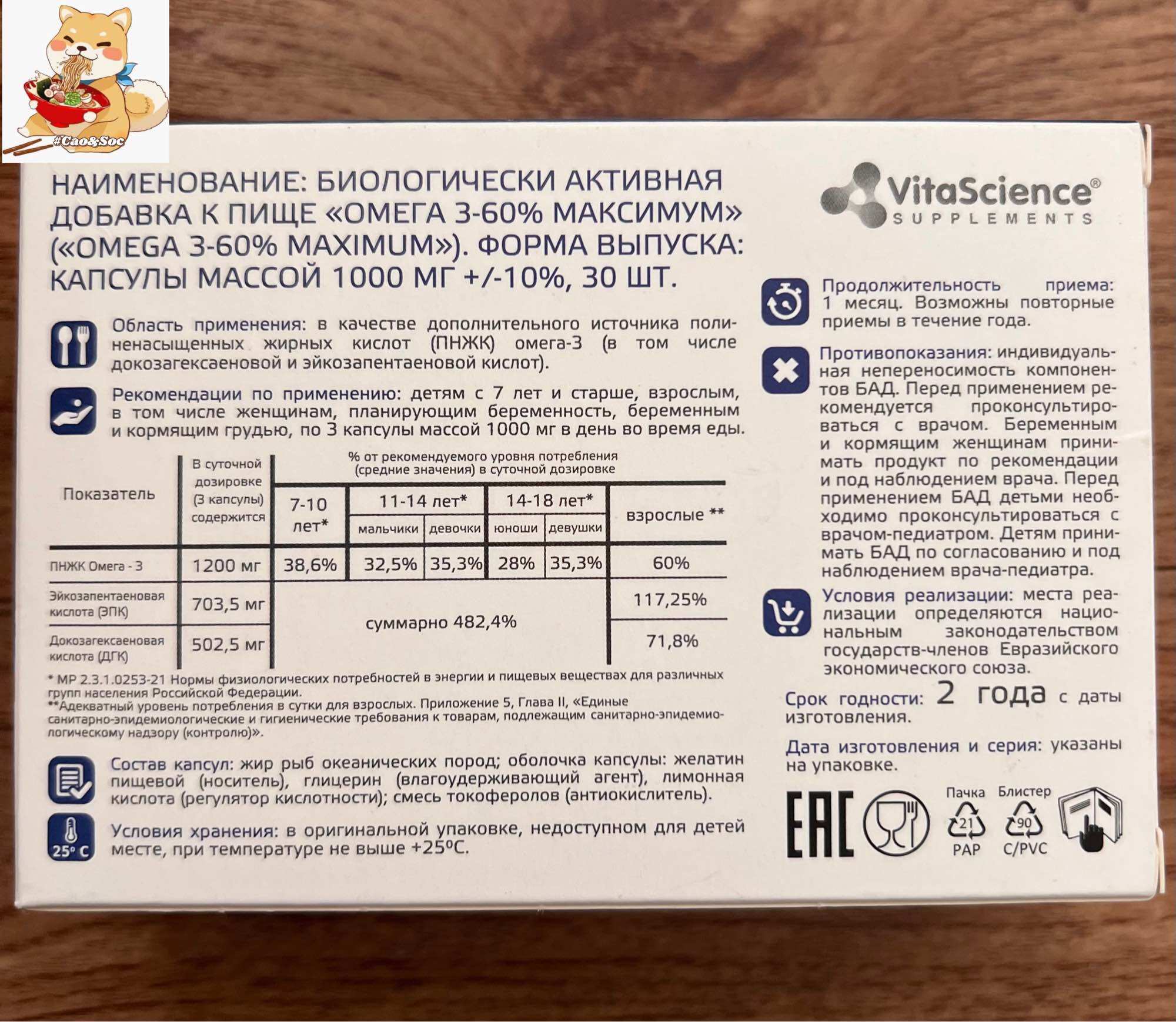 Omega3 1000mg (Nga) – Dinh Dưỡng Thiết Yếu Cho Sức Khỏe Toàn Diện