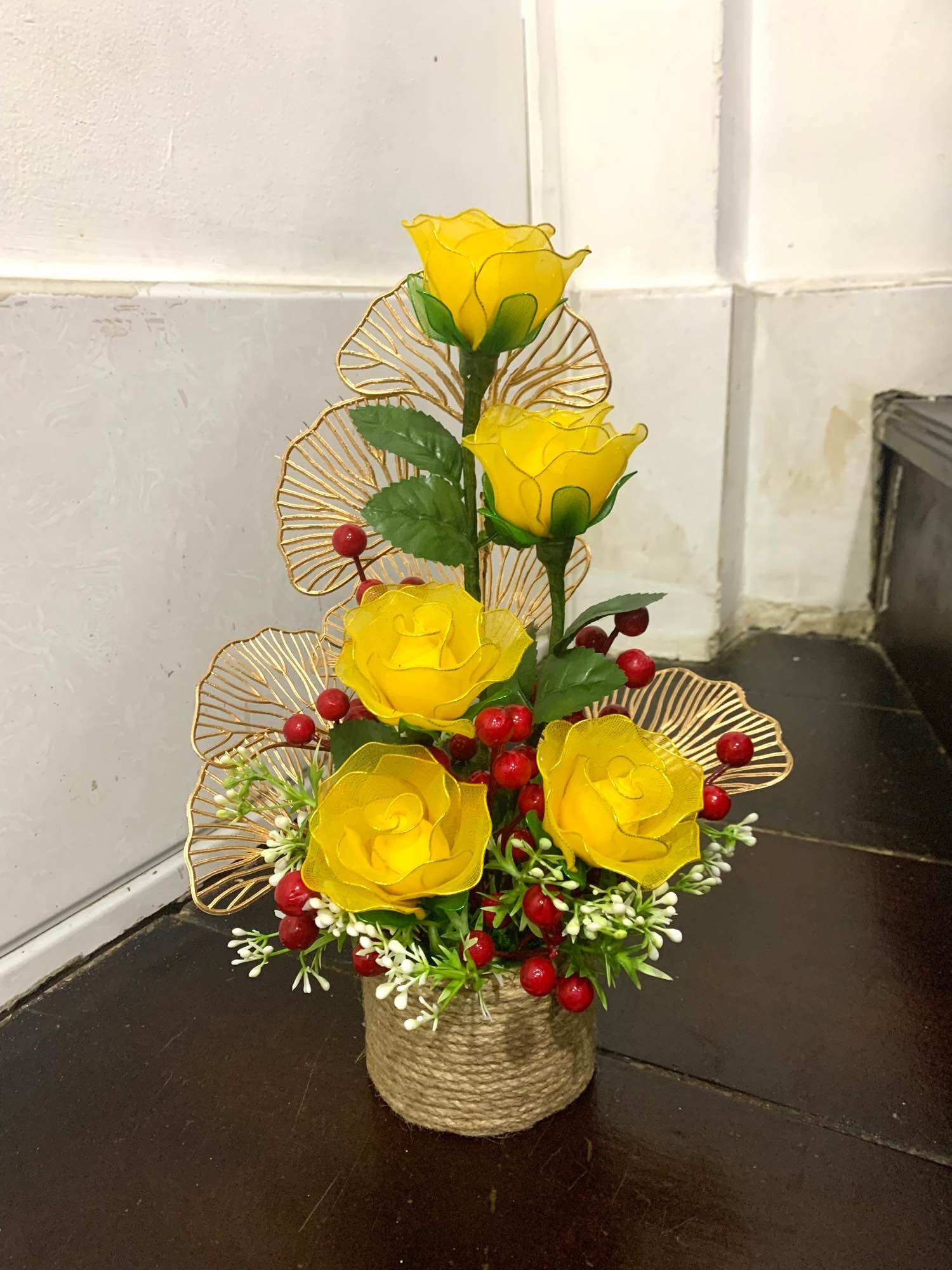 Chậu hoa voan để bàn 35cm