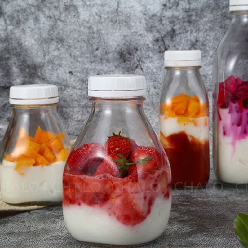 Combo 3 chai thuỷ tinh dáng lùn 300ml