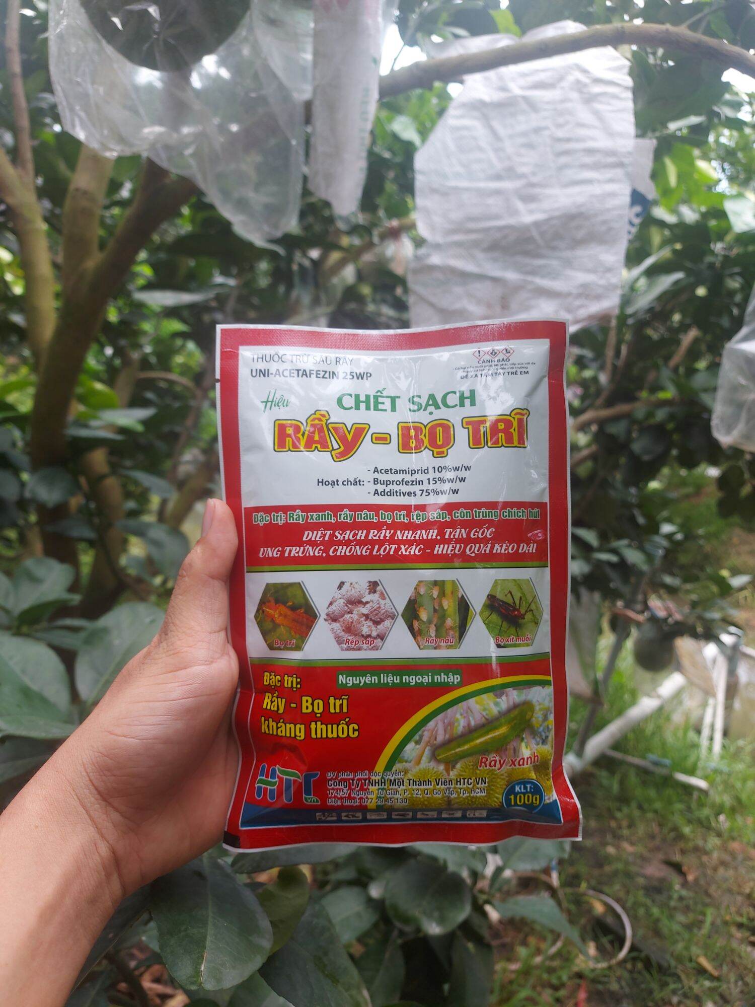 Thuốc trừ rầy CHẾT SẠCH RẦY- BỌ TRĨ- 100G (Thuốc Trừ Rầy Xanh, Bọ Trĩ, Rệp Sáp, Bọ Trĩ, Rệp Vảy, Rầy Nâu, Rệp Muội, Rầy Phấn Trắng...)