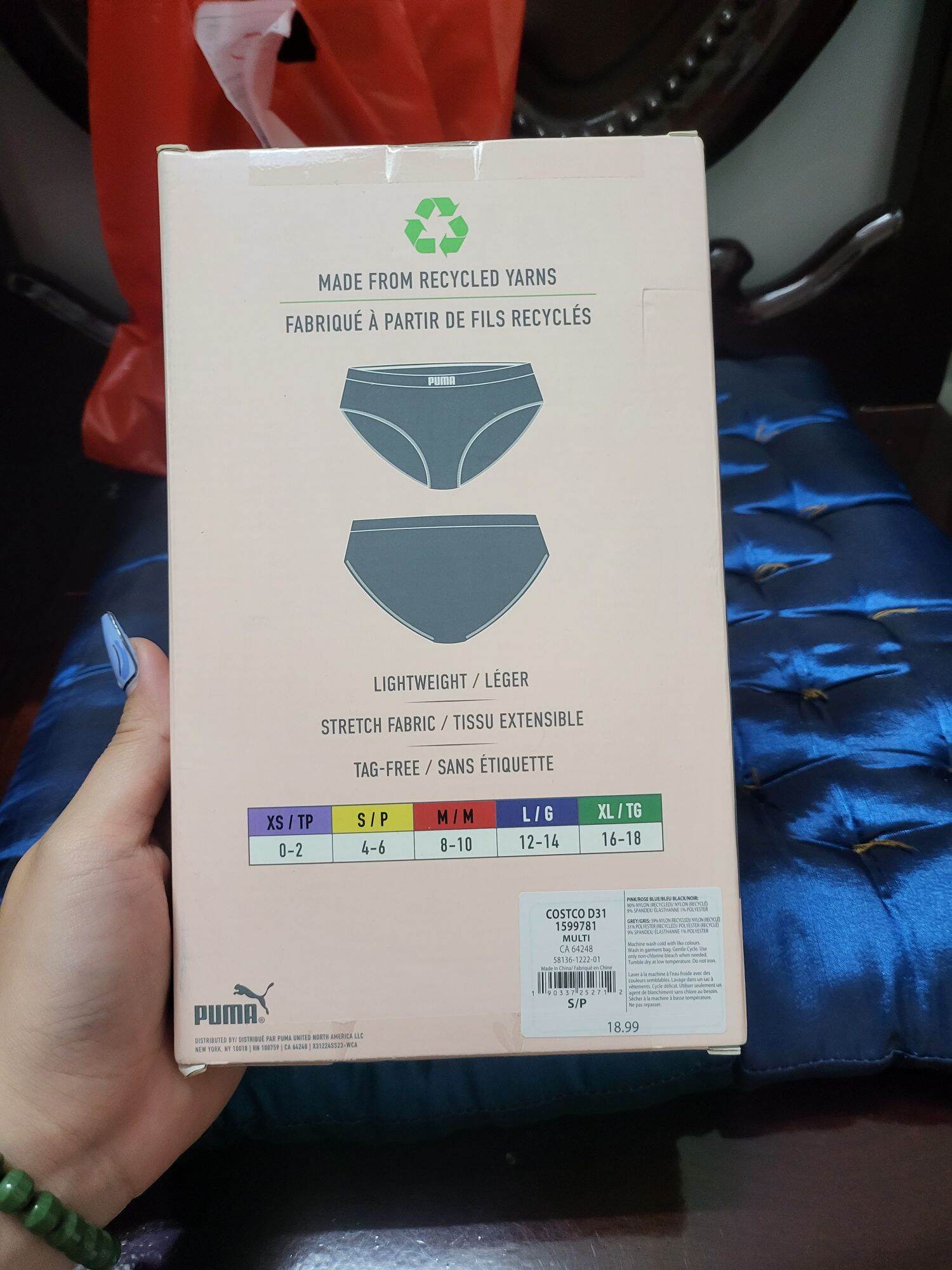 quần lót puma set 4 cái nữ