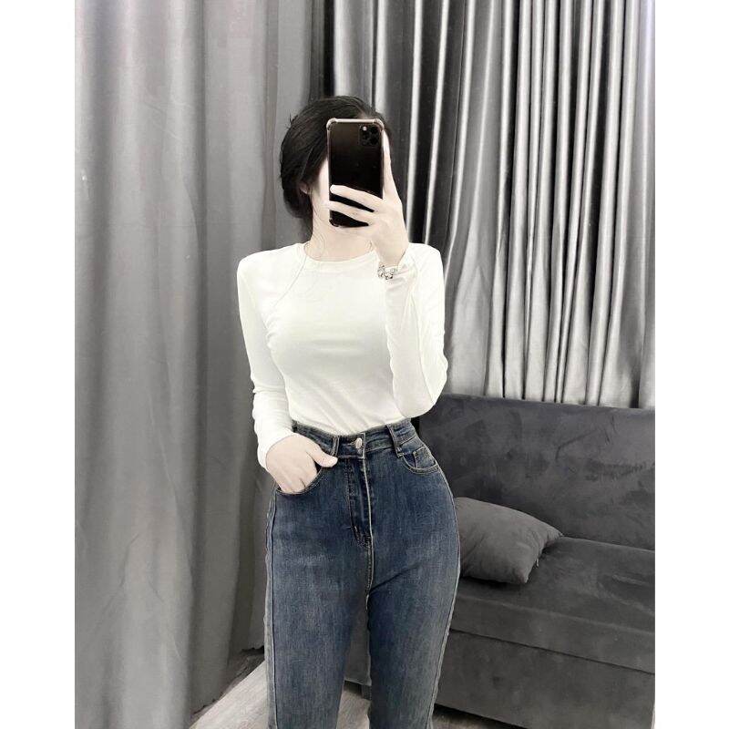 Áo nữ len tăm croptop basic dễ phối đồ CRT14