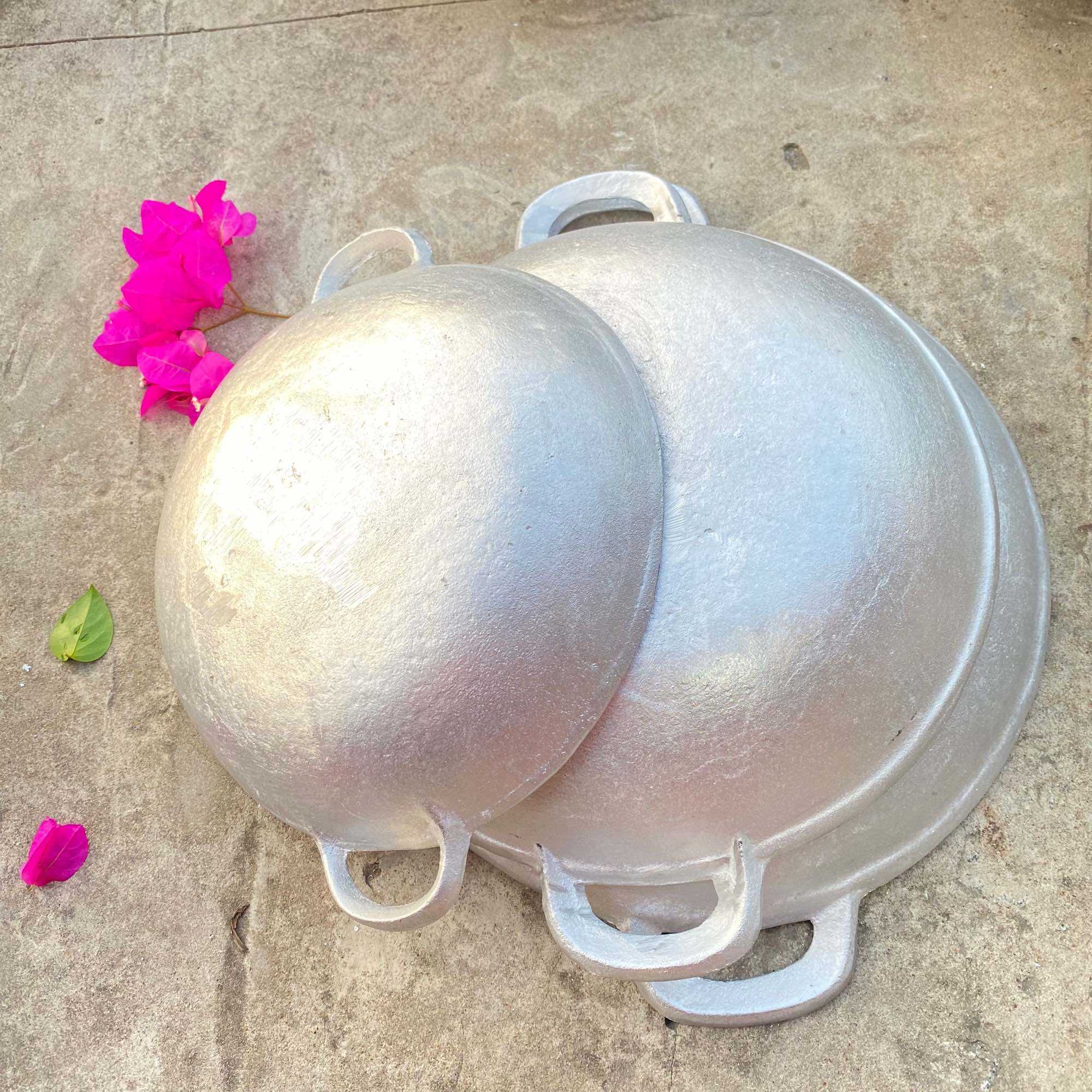 Chảo gang đáy bầu và đáy bằng đủ Size