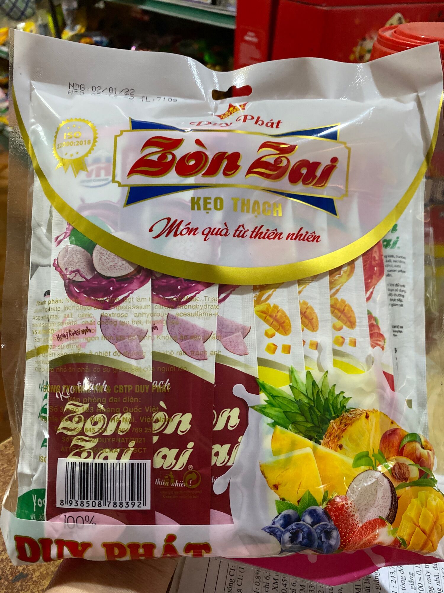 Thạch zòn zai duy phát túi 710 gam