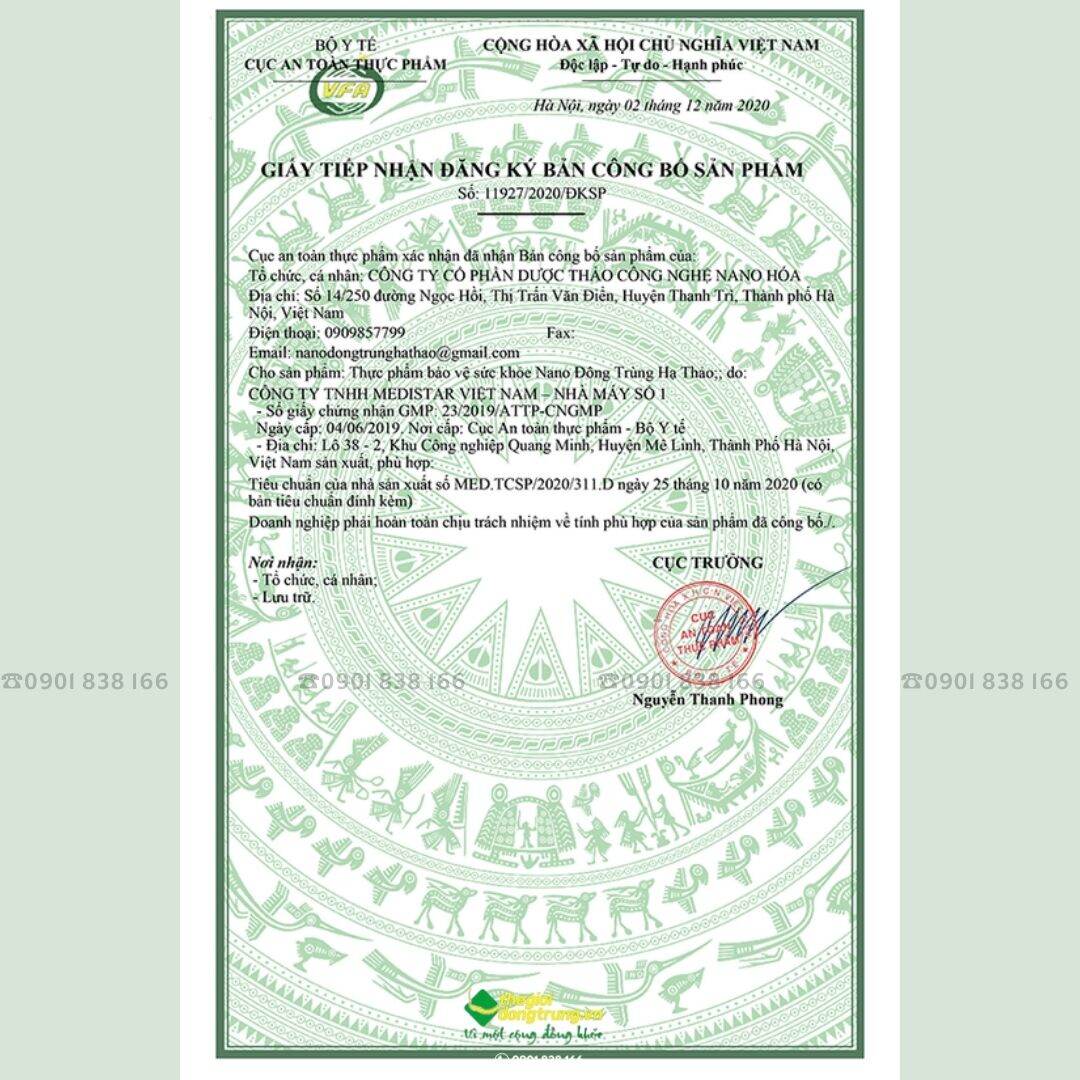 Viên Nang Nano Đông Trùng Hạ Thảo