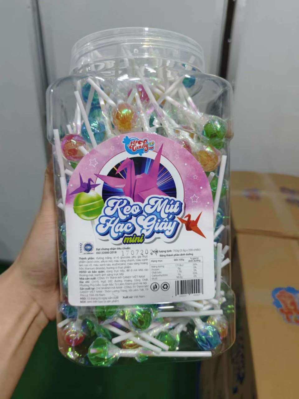 Kẹo mút mini hạc giấy hàng Việt