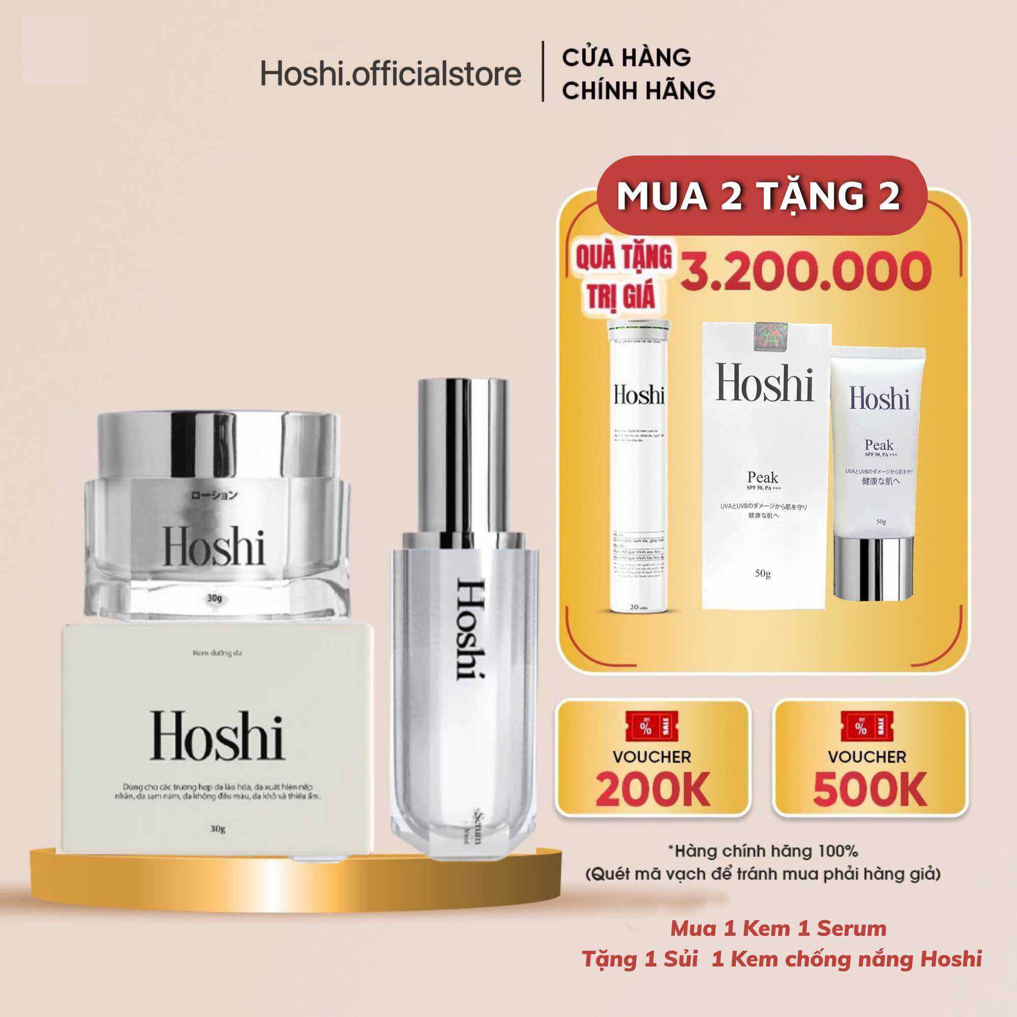 Bộ mờ nám, trắng da Hoshi Nhật Bản ( Tặng 1 Sủi và 1 KCN Hoshi)