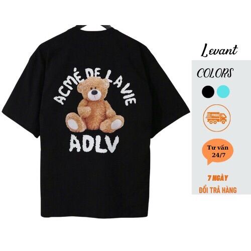 [FreeshipMax] Áo thun adlv gấu acmé de la vie Levant stresswear unisex form rộng nam nữ chất liệu 100% cotton co dãn 4 chiều - Levant