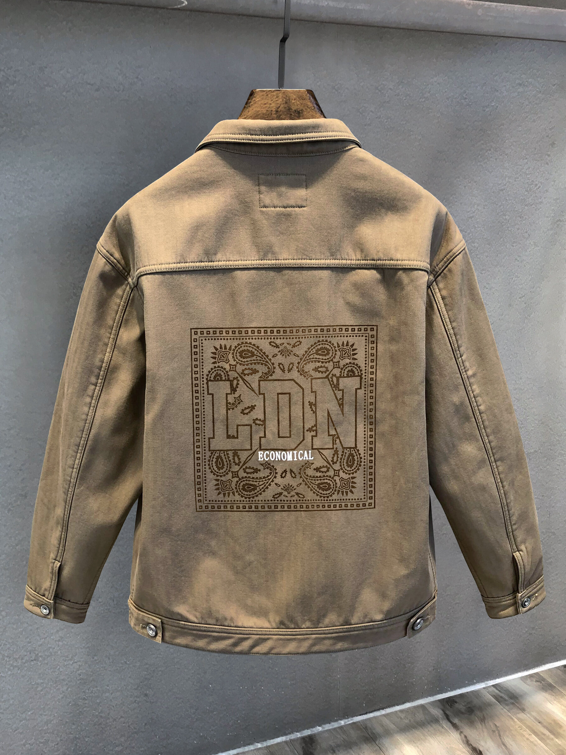 Áo Khoác Bò Kiểu Mỹ Cổ Điển Giặt Nước Thương Hiệu Thời Trang Nam Sành Điệu Mẫu Mới Mùa Xuân Thu Nam Trang Phục Đi Làm Đẹp Trai Áo Jacket Áo