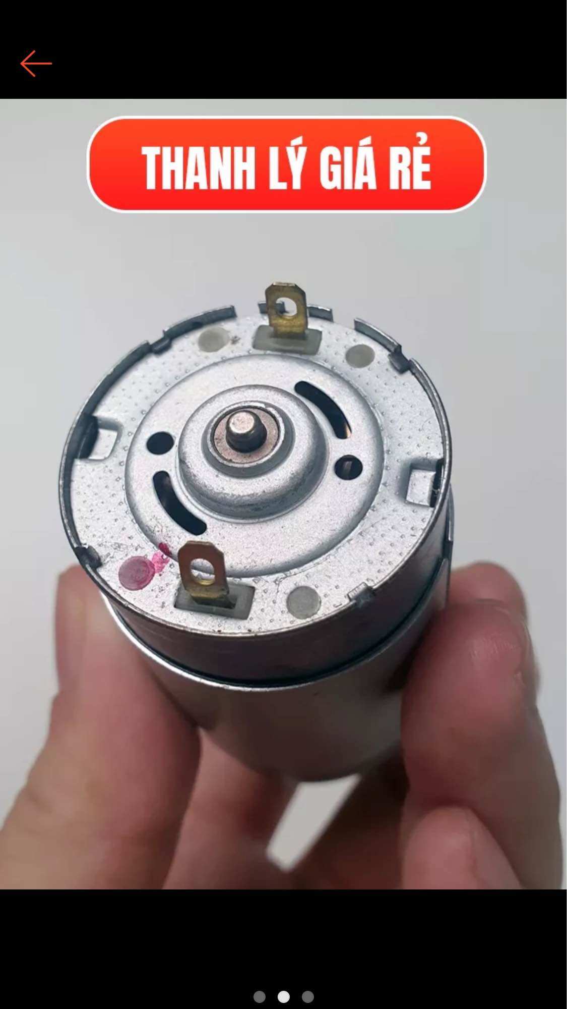 Mô tơ, động cơ DC 550 hàng jonhson,12-15v,loại ăn dòng thấp,chế quạt