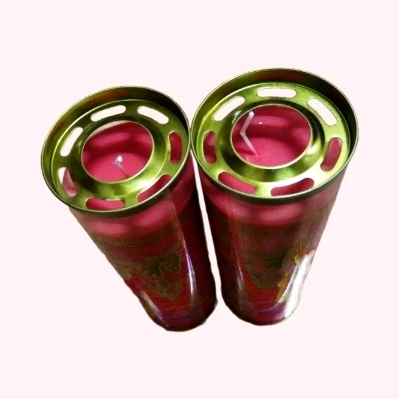 1 cặp đèn sáp bơ cháy 7 ngày