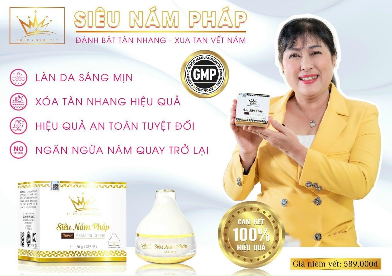[TẶNG KÈM SERUM LINH CHI] KEM FACE SIÊU NÁM PHÁP COSMETIC SPF 45+