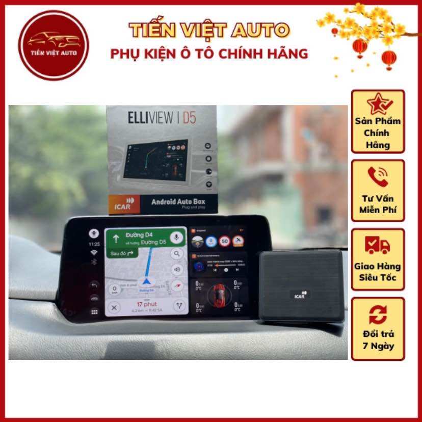 Android auto box icar elliview d5 - bản nâng cấp toàn diện