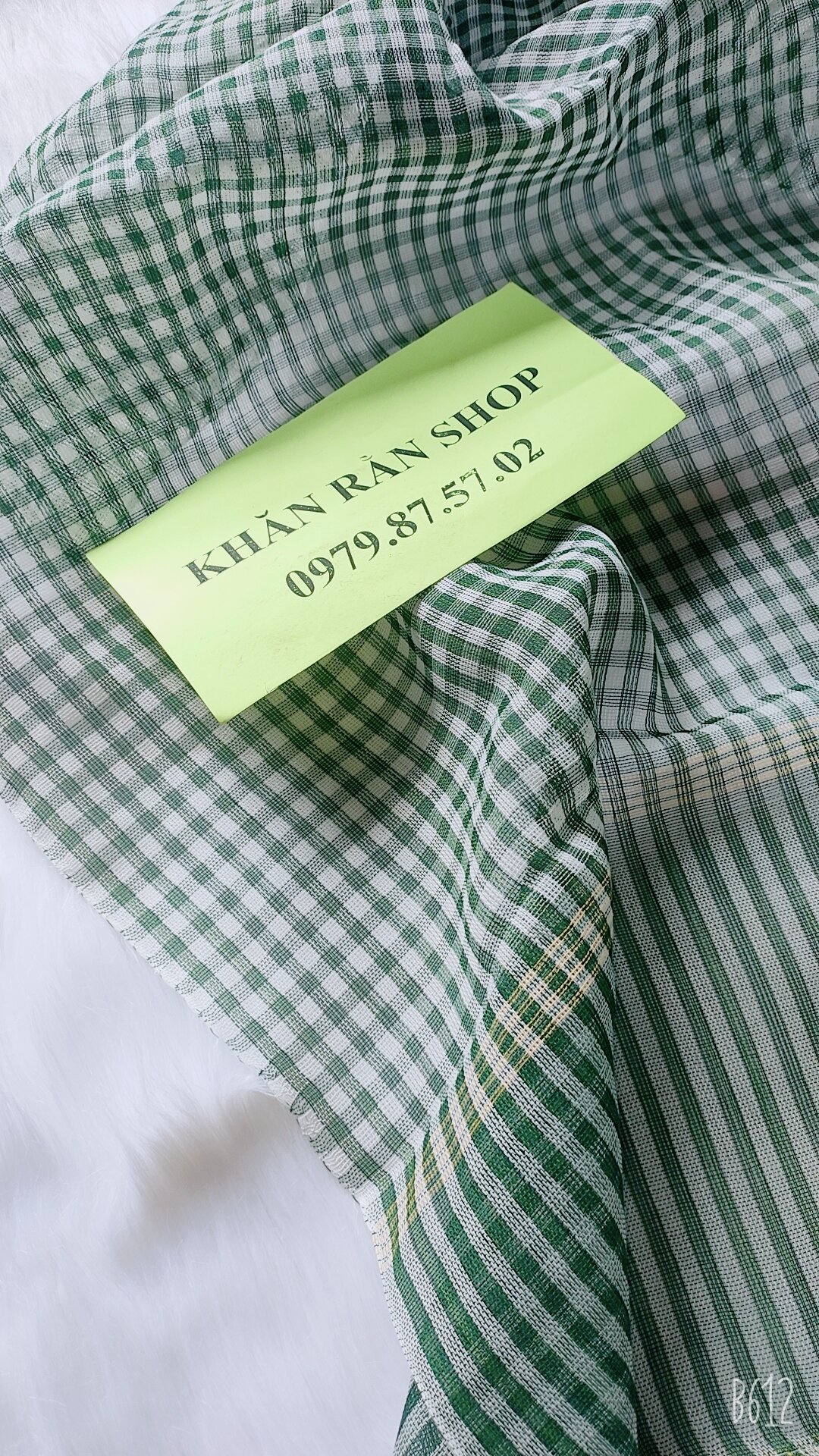 Khăn rằn 1m25x50 màu xanh lá