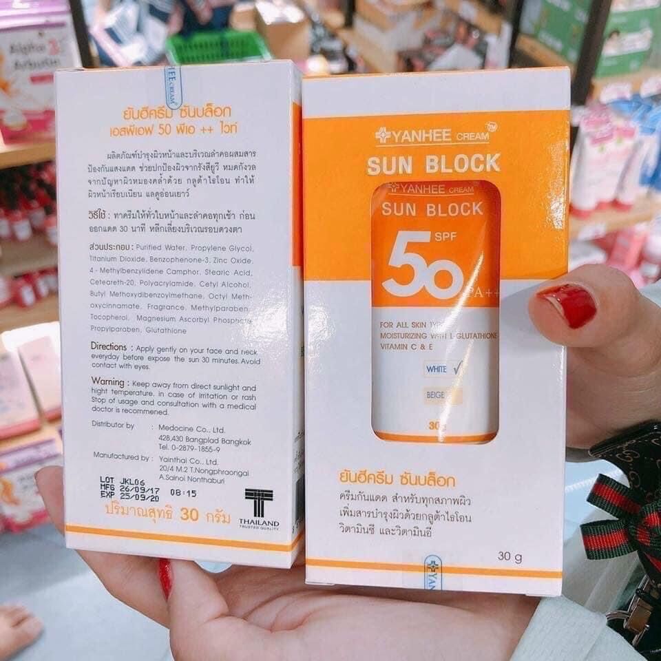 kem chống nắng yanhee sun block thái lan