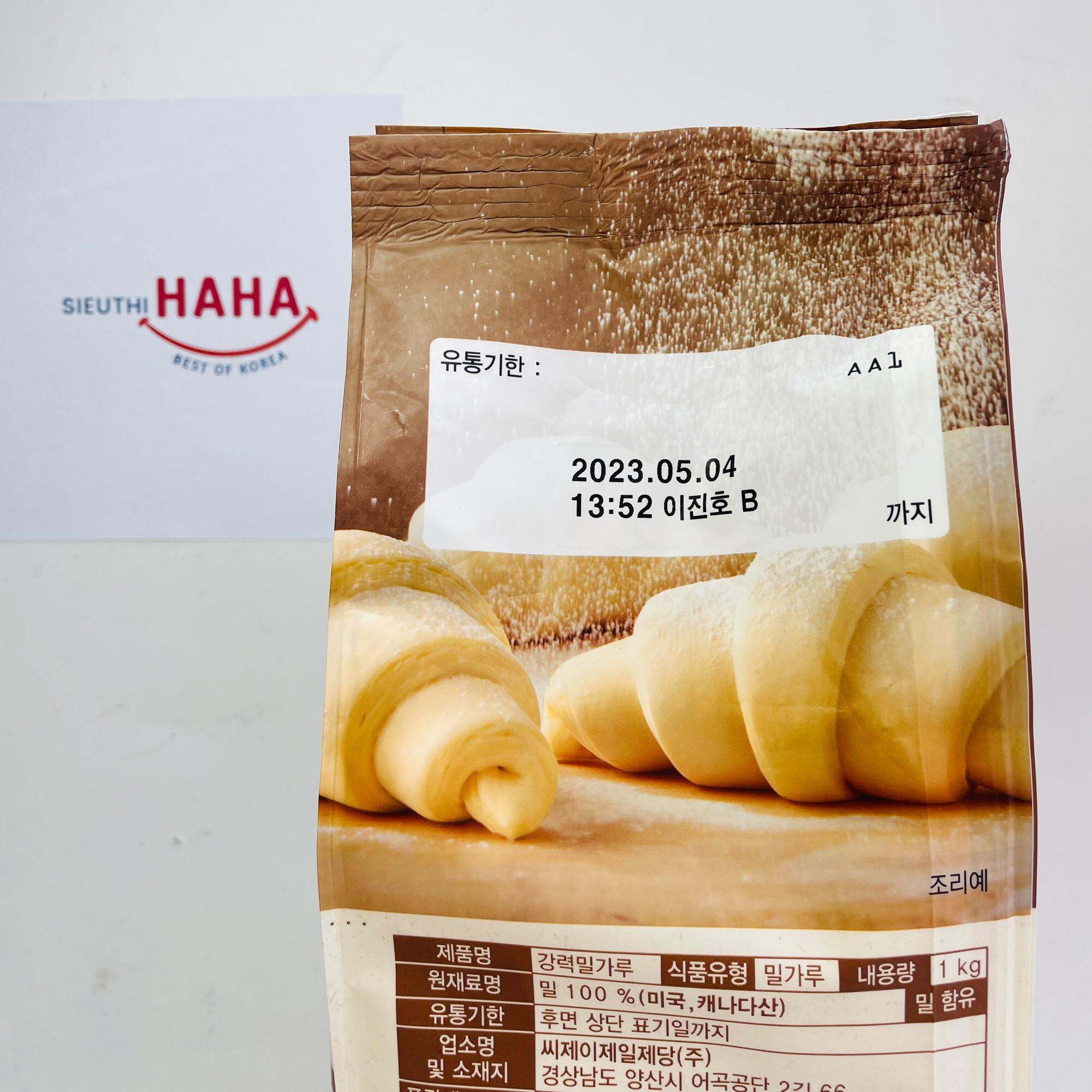 Bột mì số 13 hàn quốc - Bột làm bánh mì CJ BEKSUL STRONG FLOUR 1kg - 강력 밀가루 - Bread flour