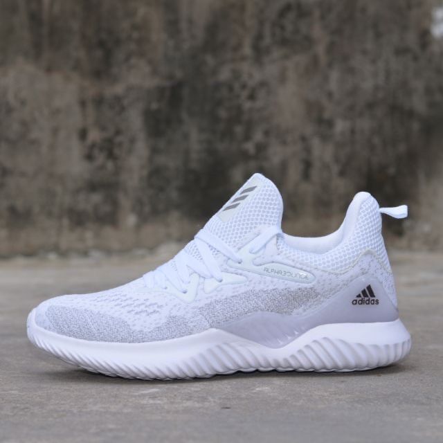 Giày alphabounce trắng xám nam nữ giày thể thao alphabounce trắng