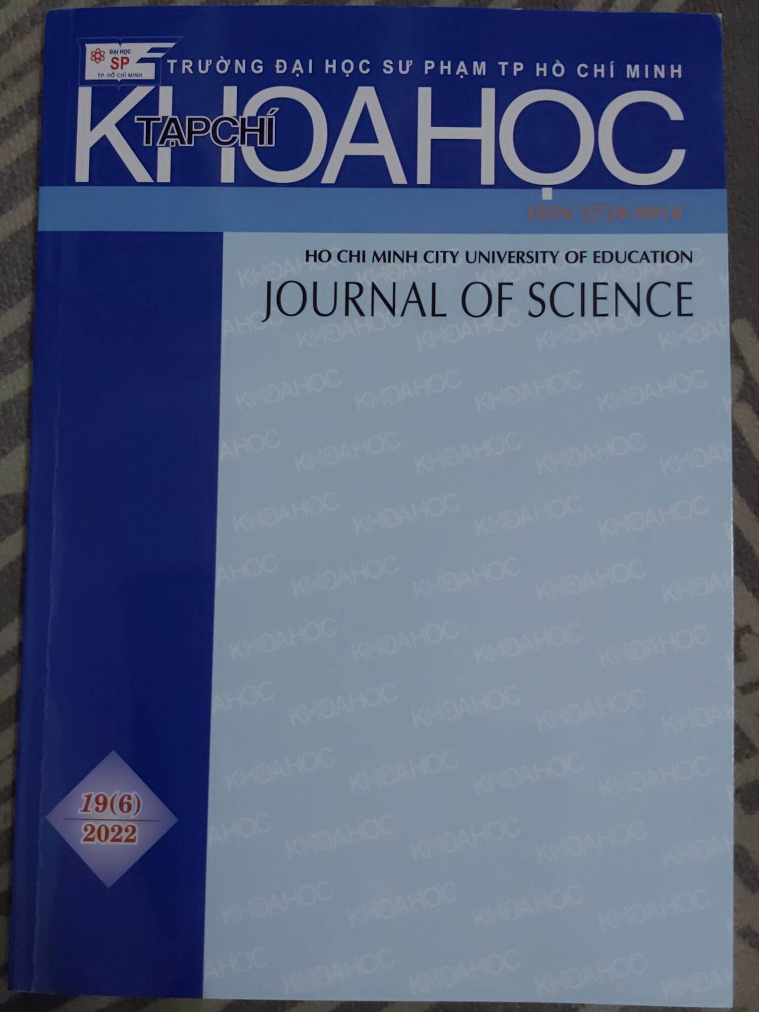 Tạp chí Khoa học, Trường ĐH Sư phạm TPHCM, số 6 năm 2022