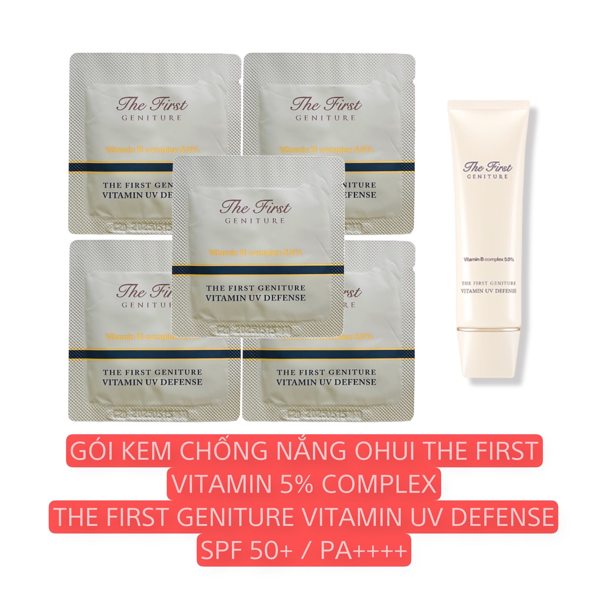 O hui the first kem chống nắng vitamin b complex 5% - the first vitamin uv defense spf50+/pa++++